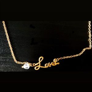 ‘ Love ’ Gold Necklace